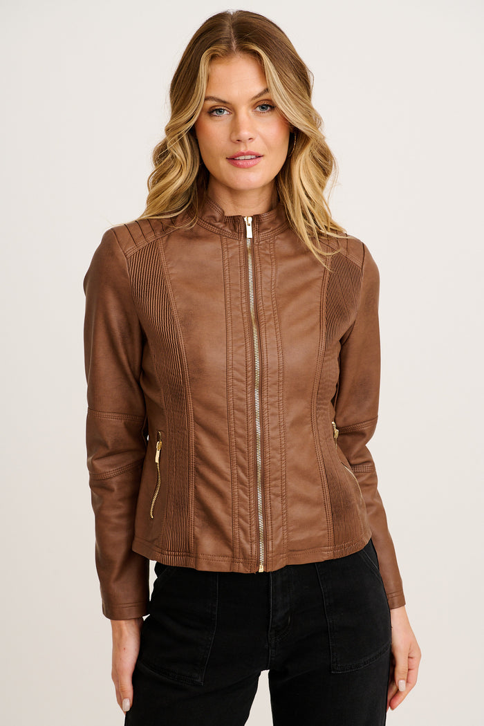 Stefany Jacket In Tan