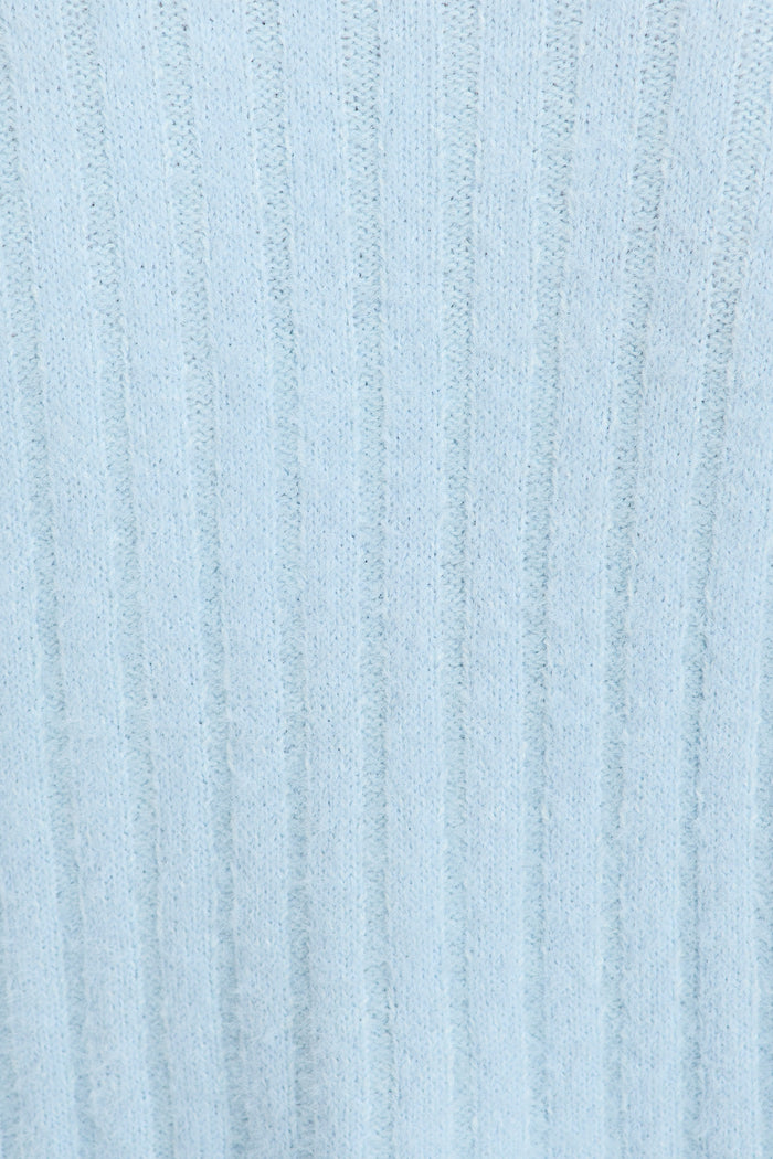 Sky Light Knit Cardigan in Blue fabric