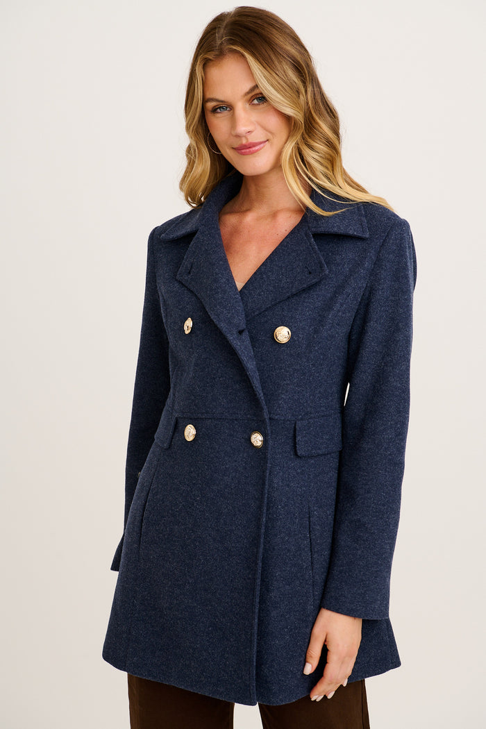 Arden Coat In Navy