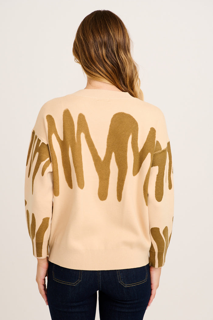Leela Knit in Beige Cotton Blend back