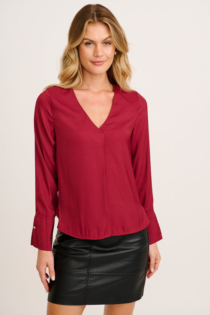Tove Top in Wine front