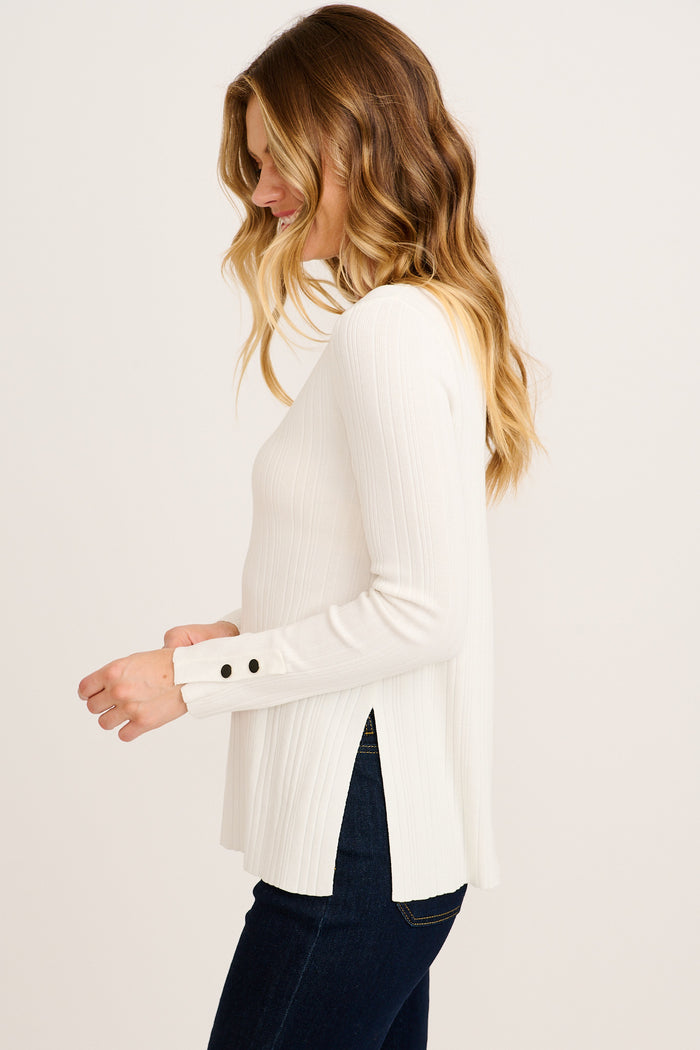 Maddalena Knit in White side