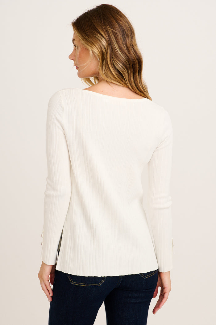 Maddalena Knit in White back