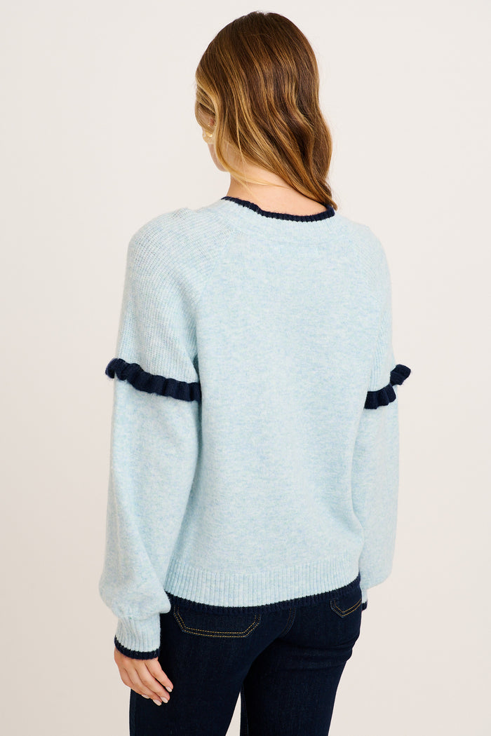 Signe Knit in Blue Marle back