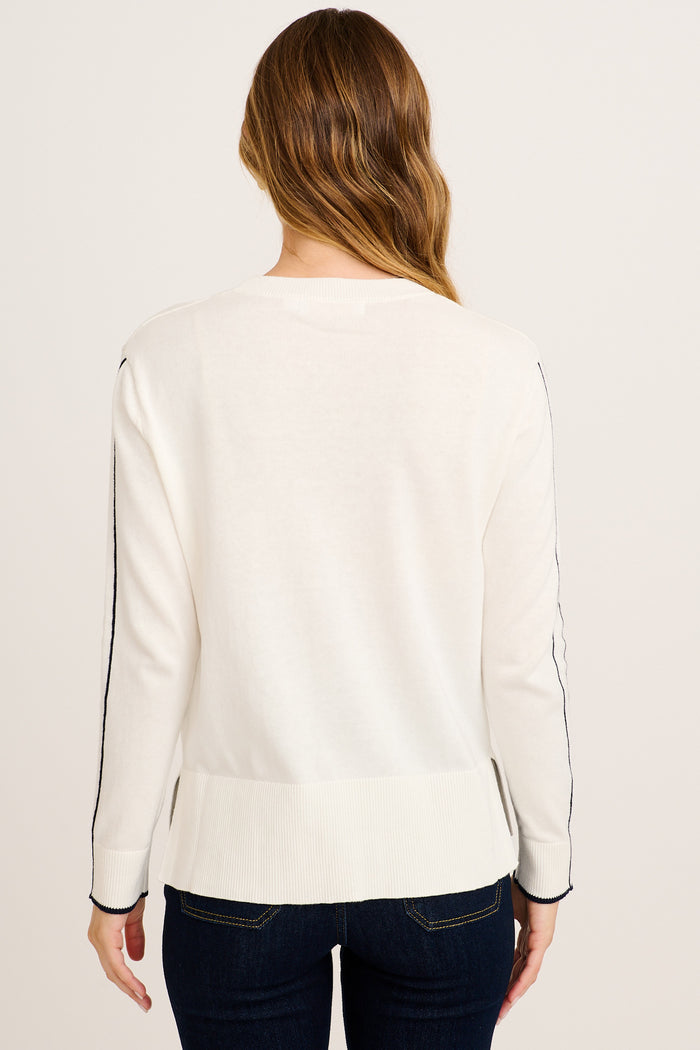 Saga Knit in White Cotton back