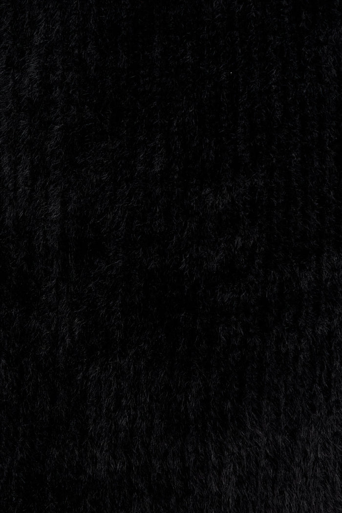 Anjali Knit Cardigan in Black Wool Blend fabric