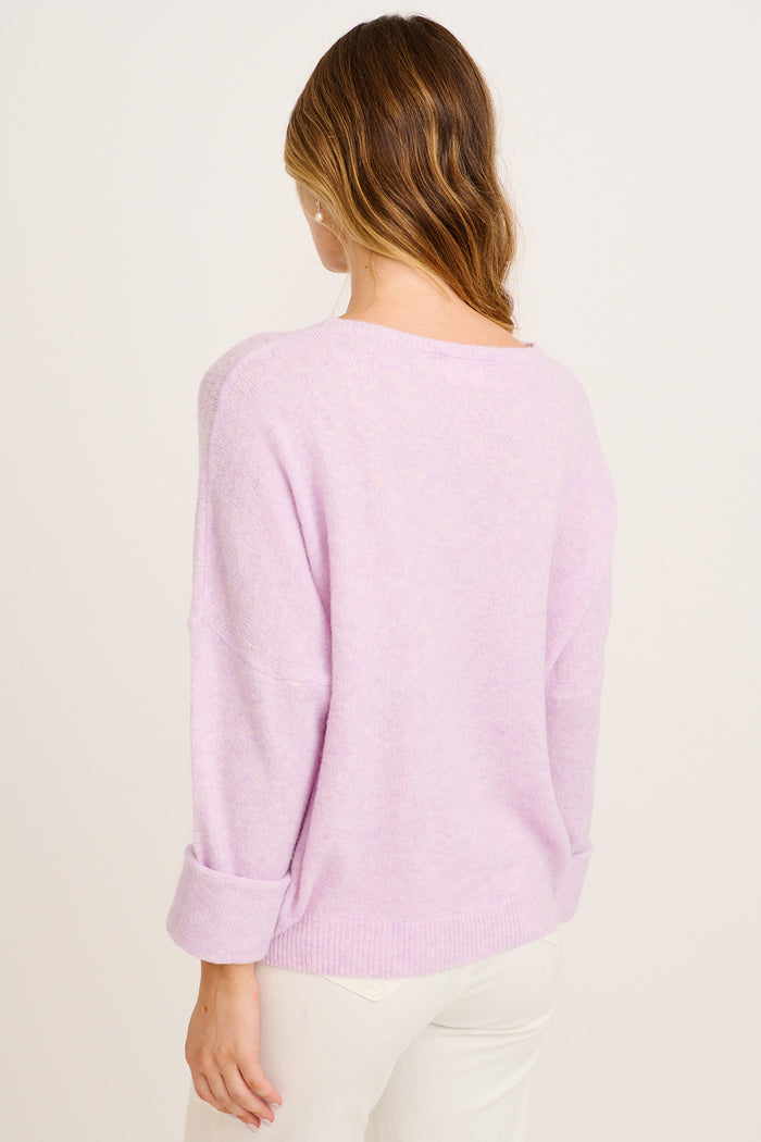 Mix Up Knit in Lilac Wool Blend side