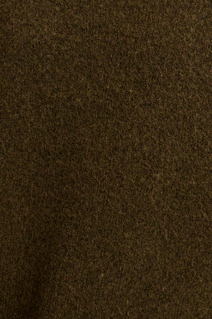 Mix Up Knit in Chocolate Wool Blend fabric