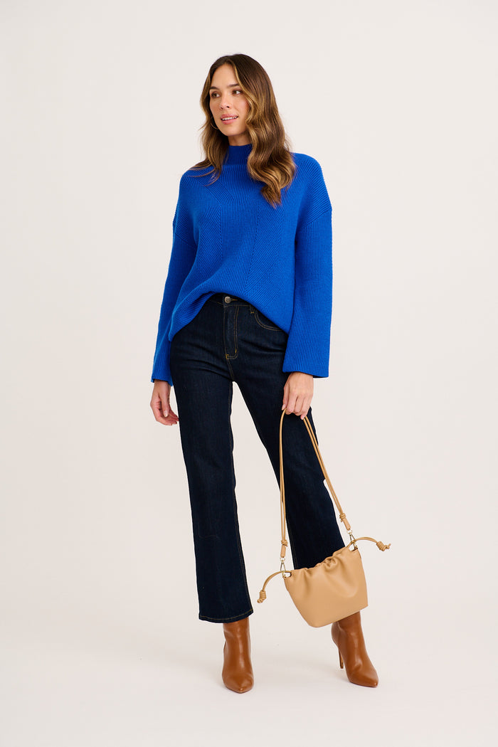Zephyr Knit in Cobalt Blue full length