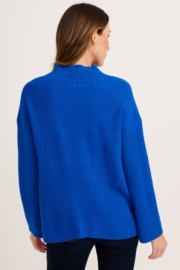 Zephyr Knit in Cobalt Blue back