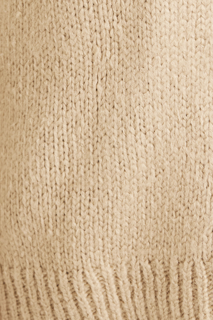 Soft Motion Knit Cardigan in Beige fabric