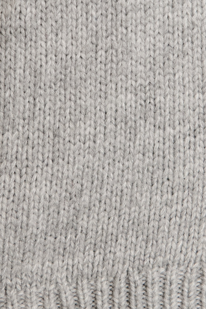 Soft Motion Knit Cardigan in Grey fabric