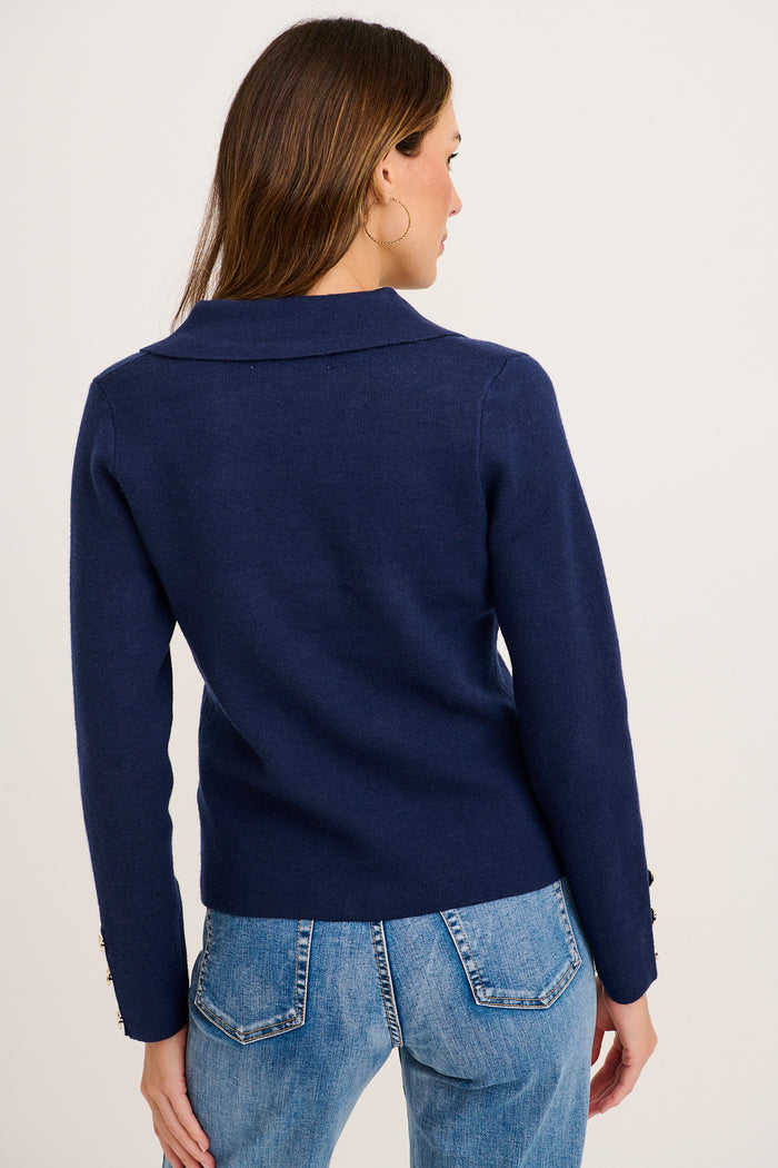 Finer Knit Blazer in Navy back