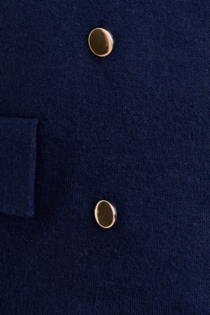 Finer Knit Blazer in Navy fabric