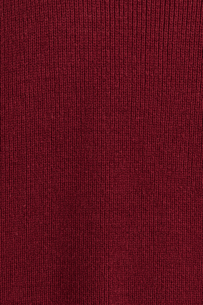 Linear Knit In Wine Cotton Blend fabric