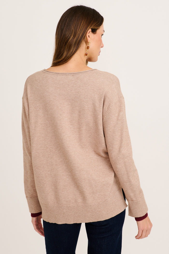 Oleander Knit in Beige back