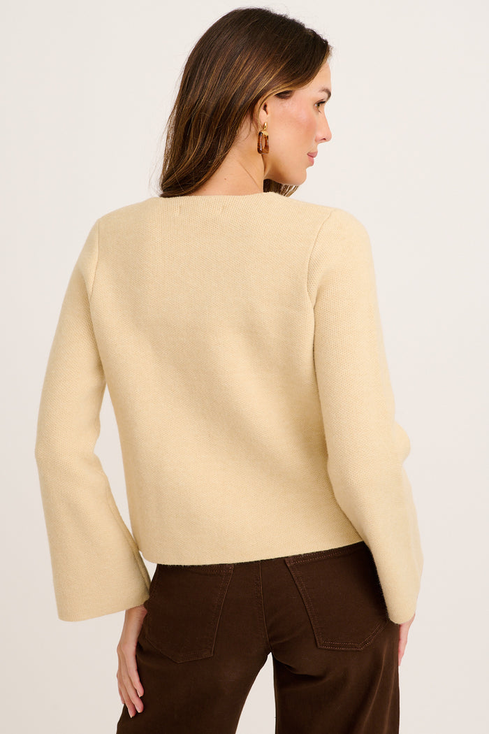 Persephone Knit Cardigan in Beige back