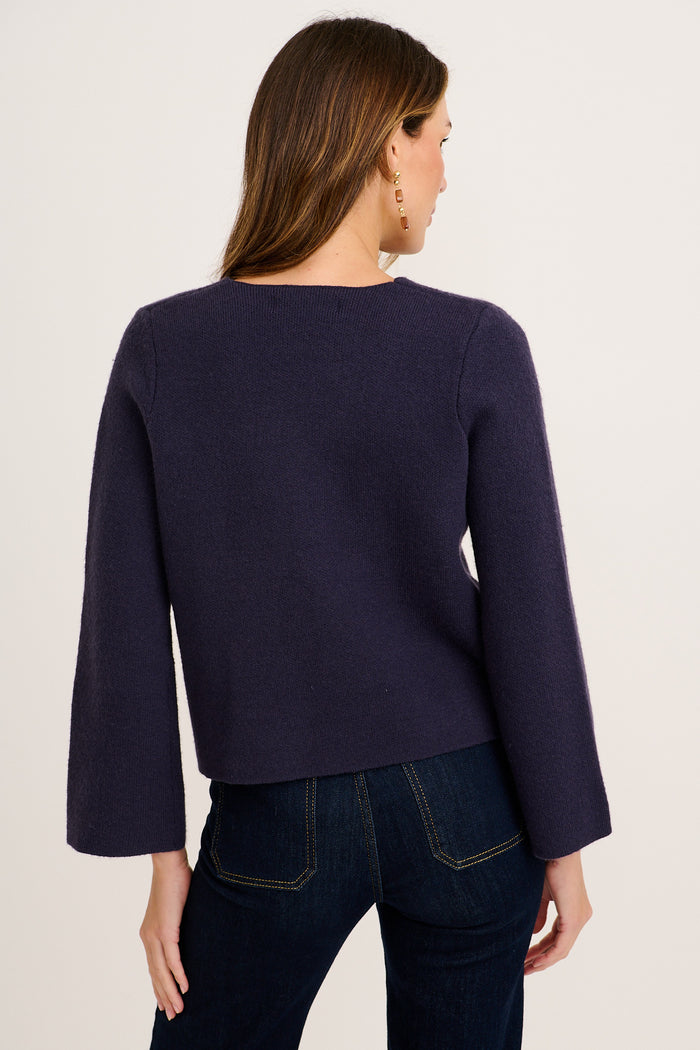Persephone Knit Cardigan in Navy back