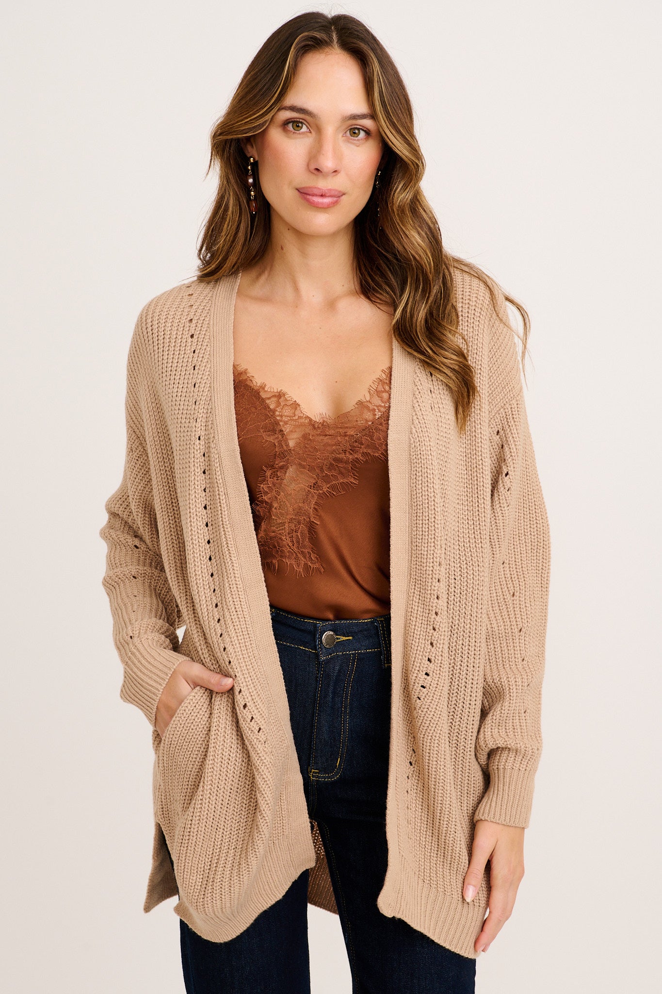 Sita Knit Cardigan in Beige | St Frock