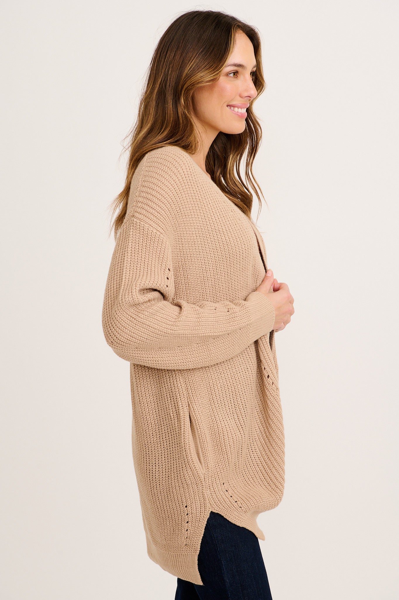 Sita Knit Cardigan in Beige | St Frock
