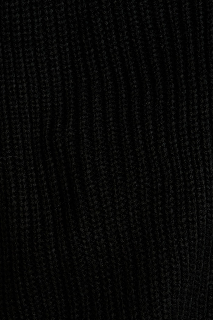 Sita Knit Cardigan in Black Wool Blend fabric
