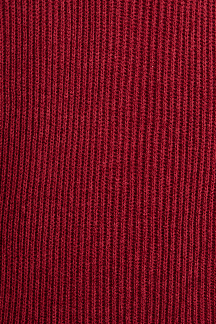 Rani Knit Cardigan in Burgundy Wool Blend fabric