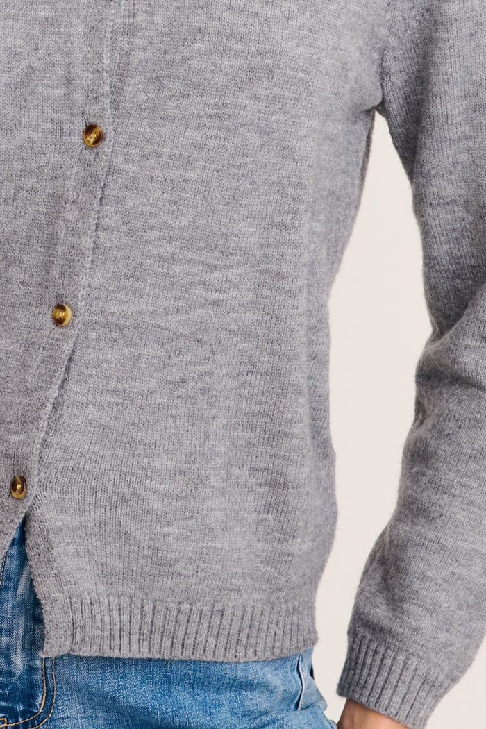 Constellation Knit Cardigan in Grey Marle detail