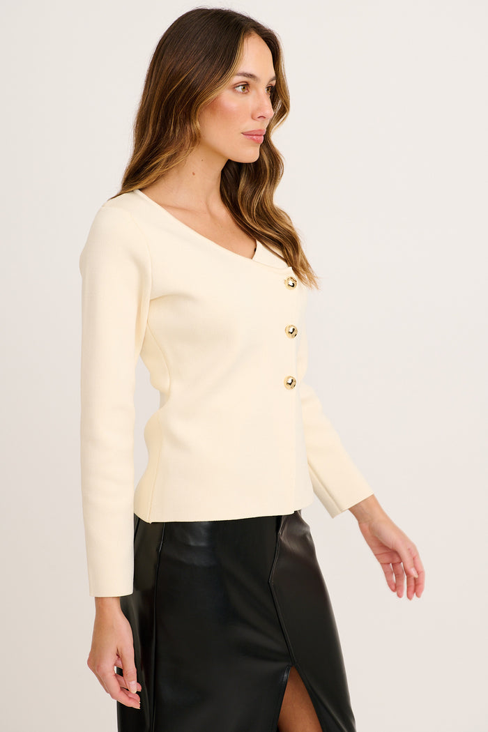 Dignify Knit in Cream side