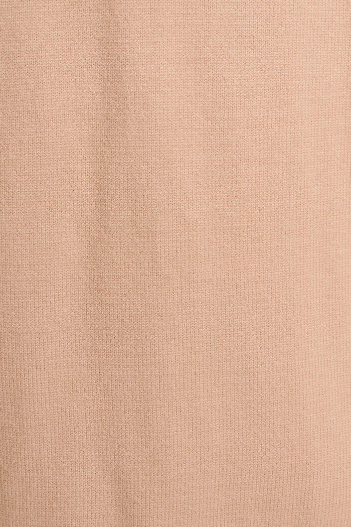 Meera Knit Cardigan in Beige Cotton Blend fabric