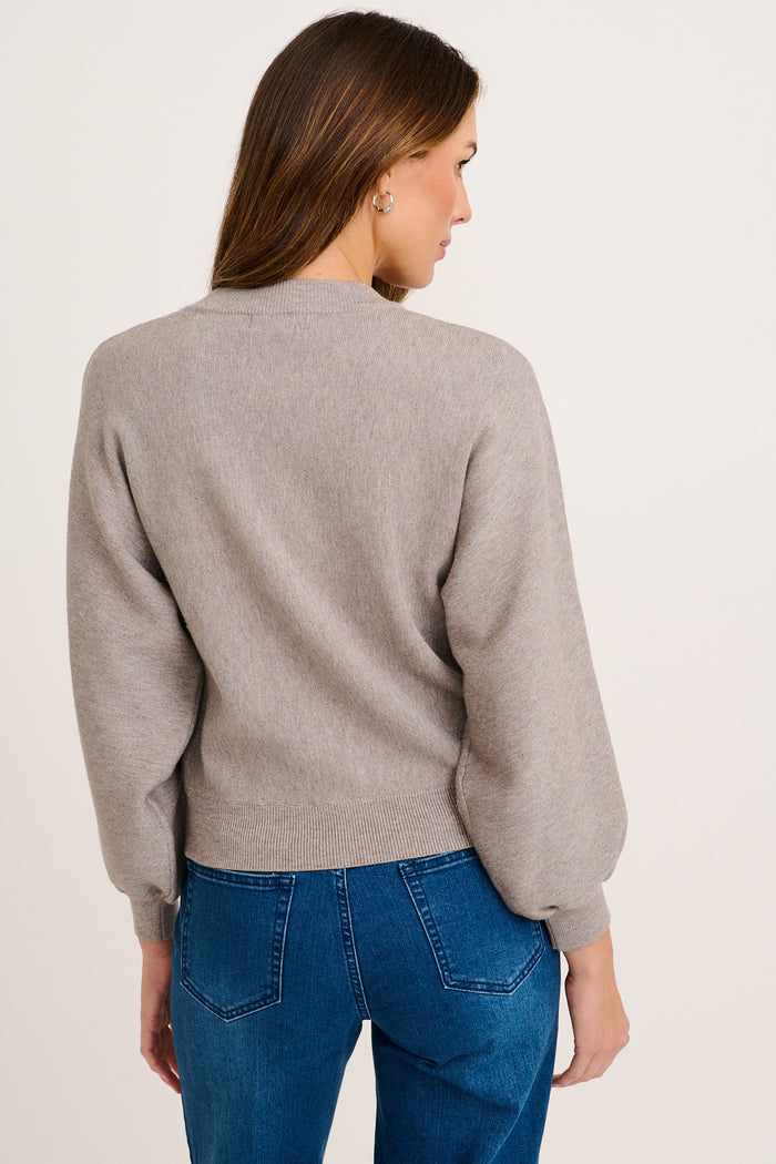 Nadiyya Knit in Grey Cotton Blend back