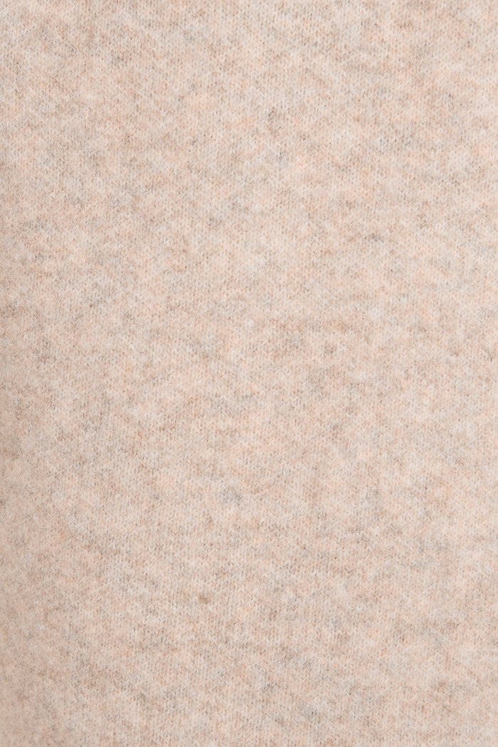 St Ives Coatigan In Oatmeal Wool Blend fabric