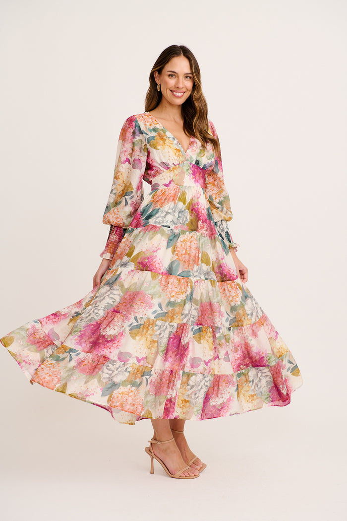 Amaris Maxi Dress in Multi Floral