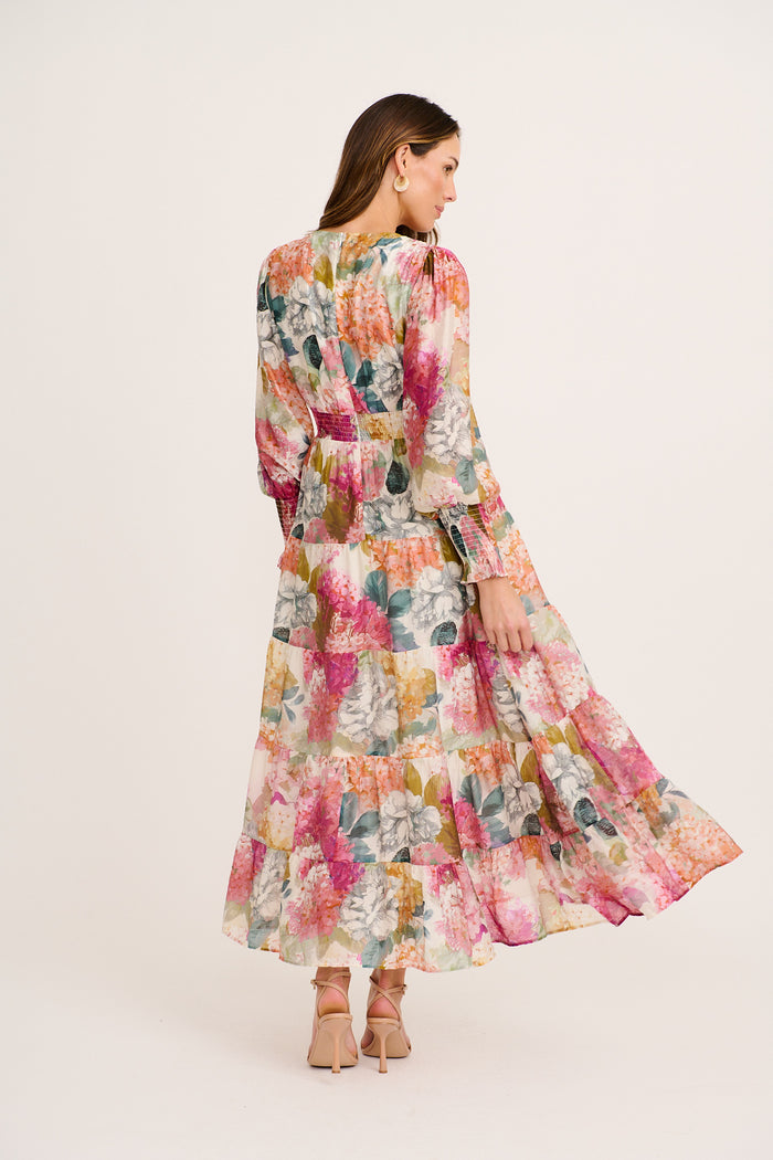 Amaris Maxi Dress in Multi Floral back