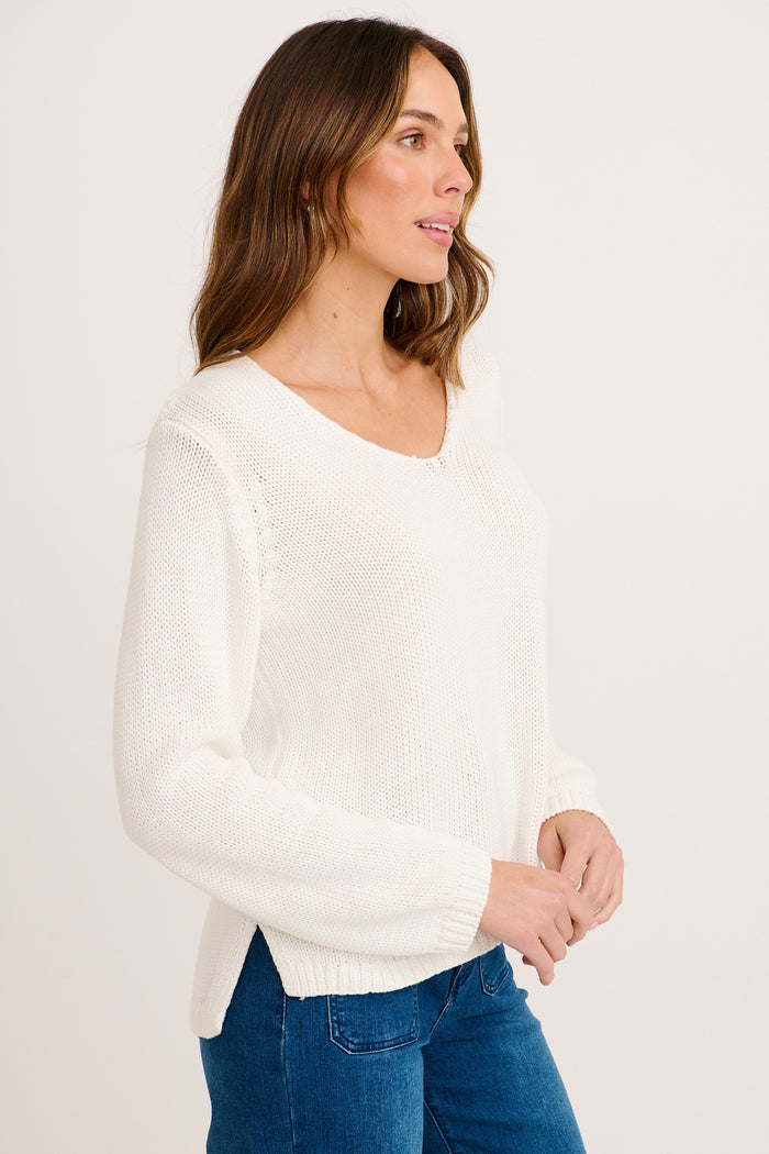 Smooch Knit in Cream Cotton side