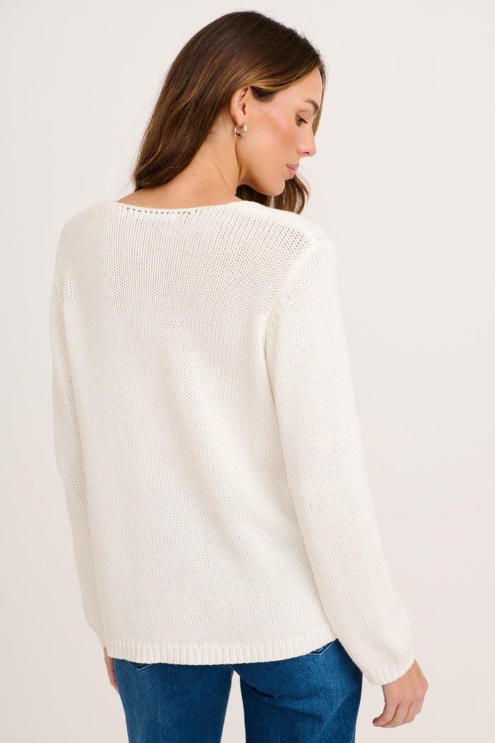 Smooch Knit in Cream Cotton back