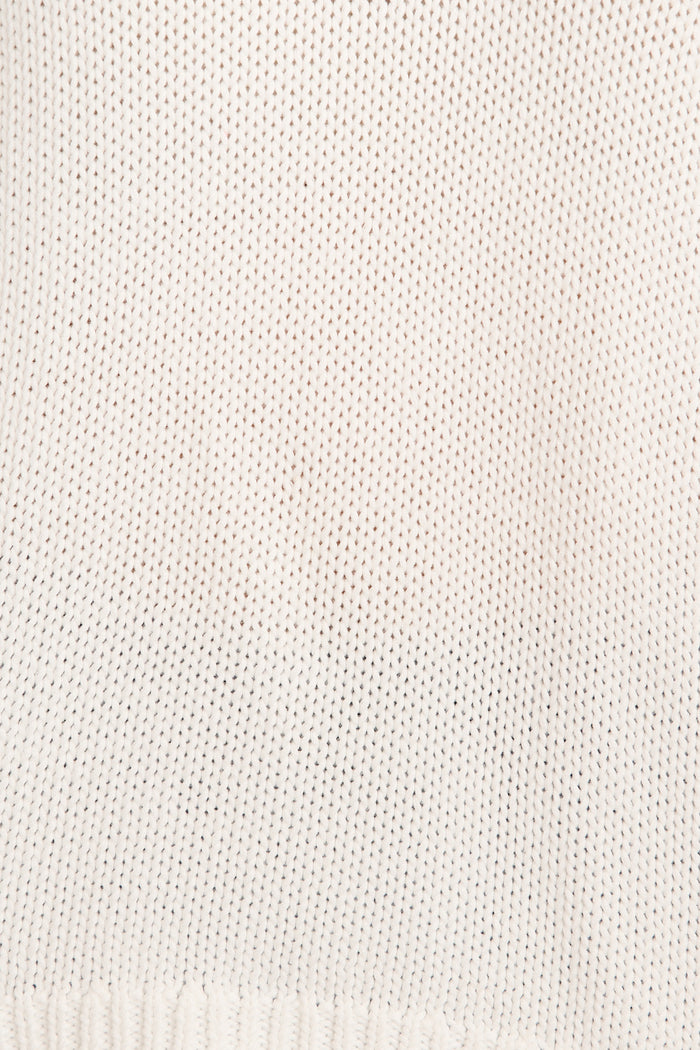 Smooch Knit in Cream Cotton fabric