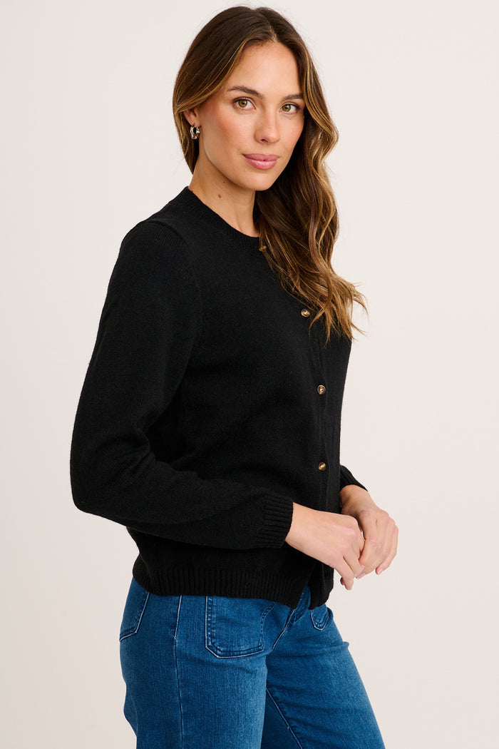 Constellation Knit Cardigan in Black side