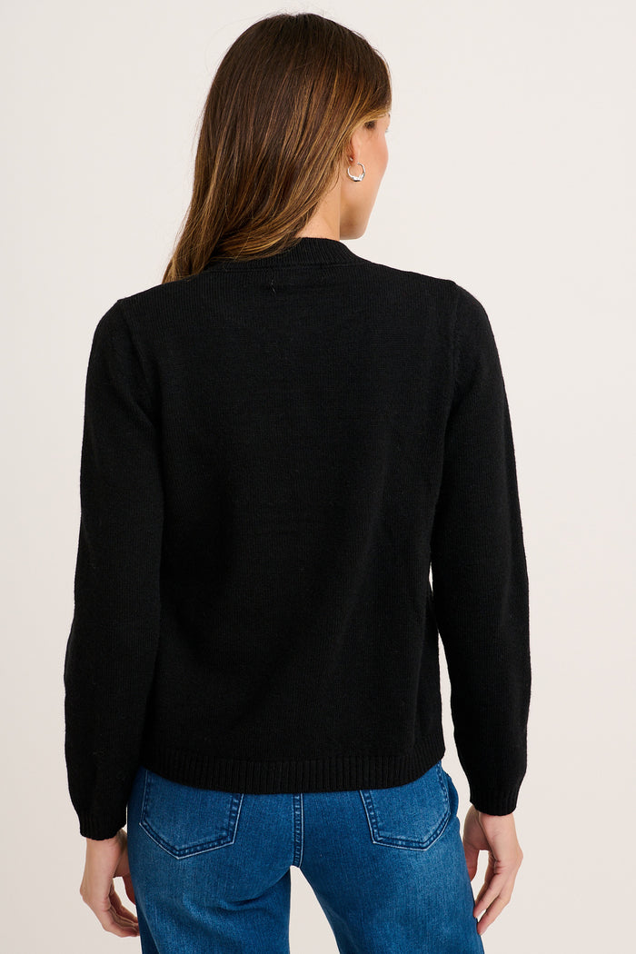 Constellation Knit Cardigan in Black back