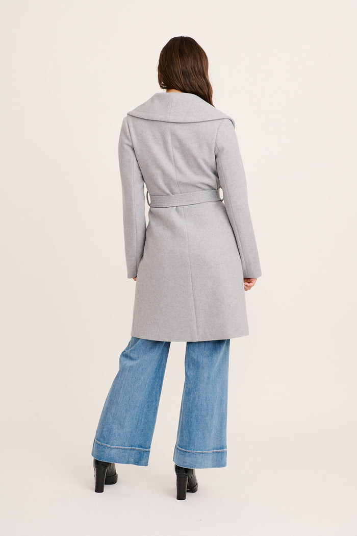 Garcelle Coat in Light Grey back