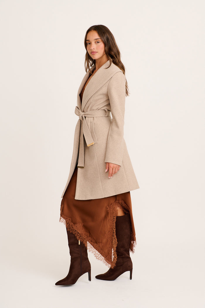 Garcelle Coat in Latte side