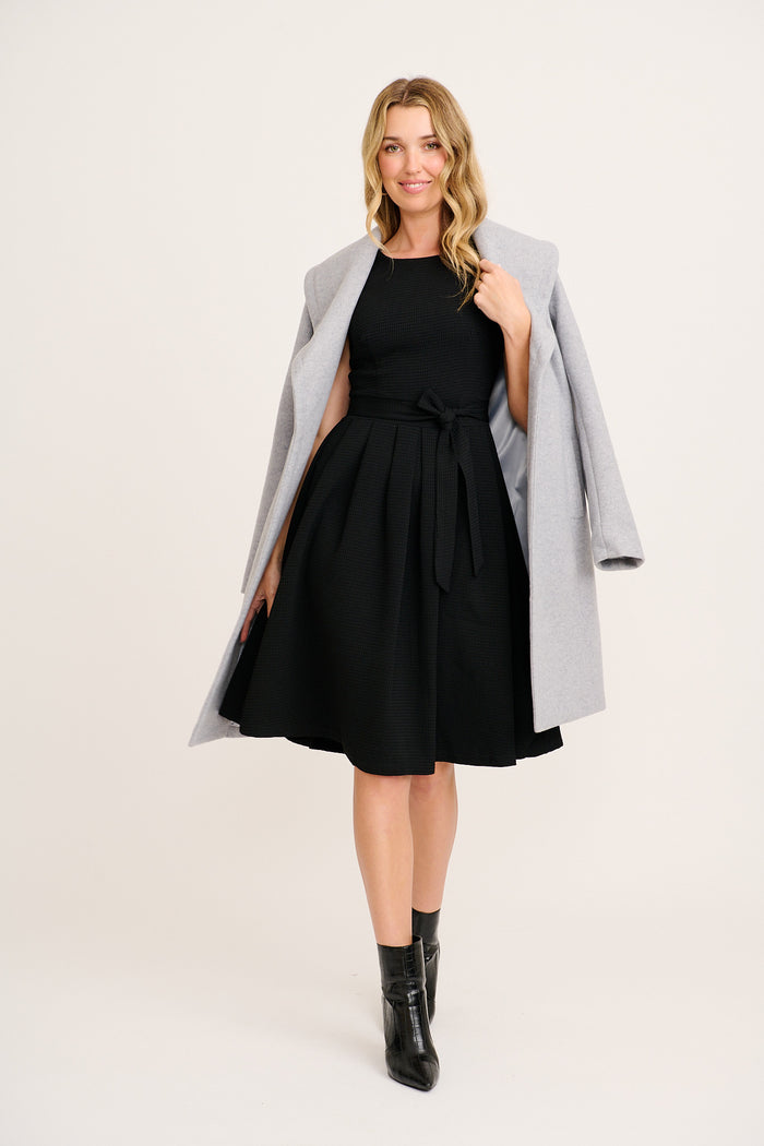 Jardin Dress In Textured Black