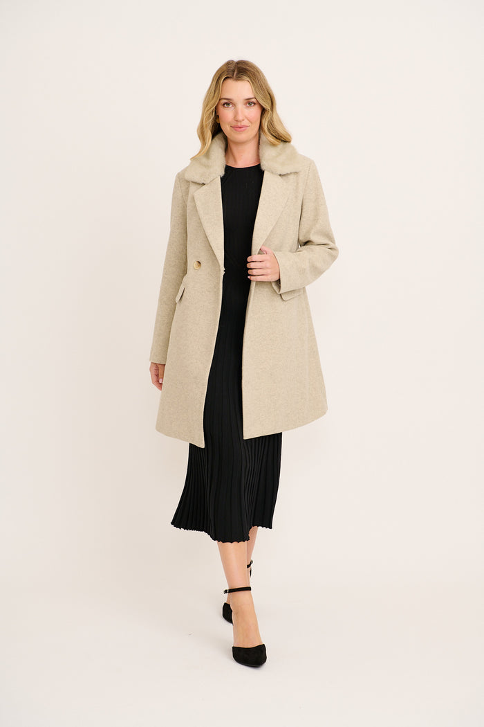 Aretha Coat in Taupe