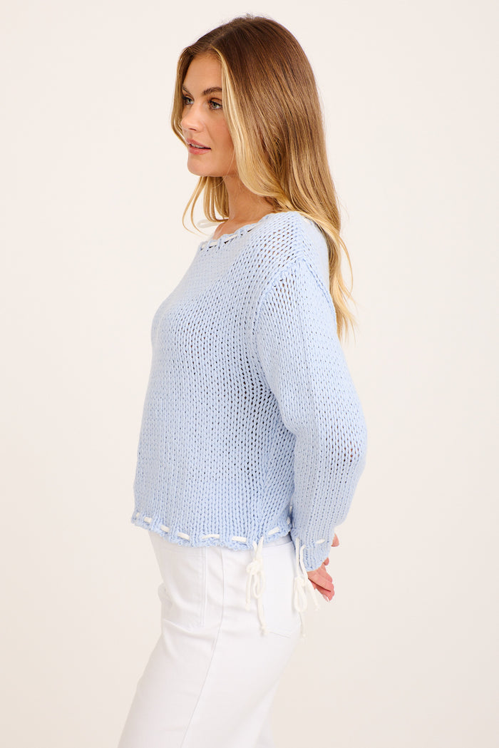 Stitch Please Knit in Blue Wool Blend side