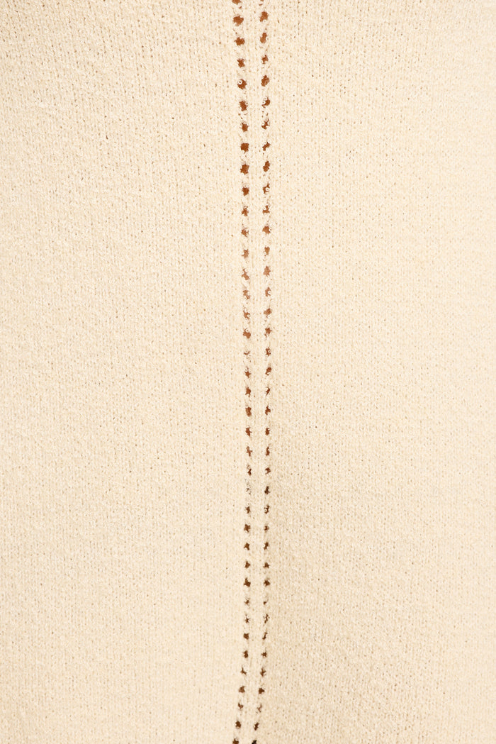 Analia Knit Dress in Beige fabric