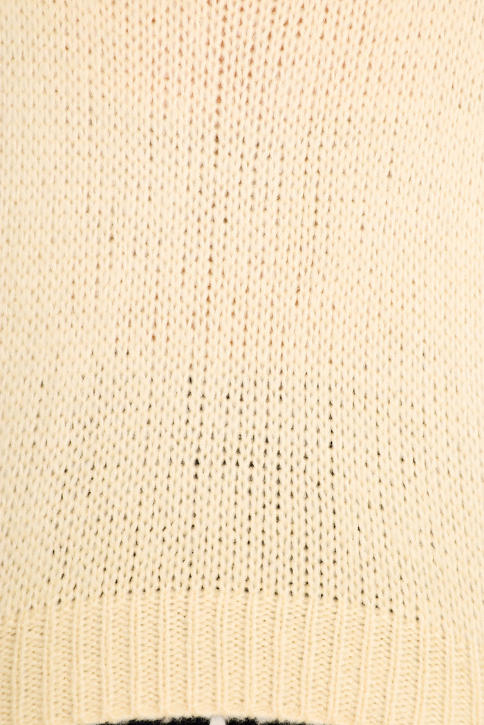 Stunner Knit in Butter Yellow Wool Blend fabric