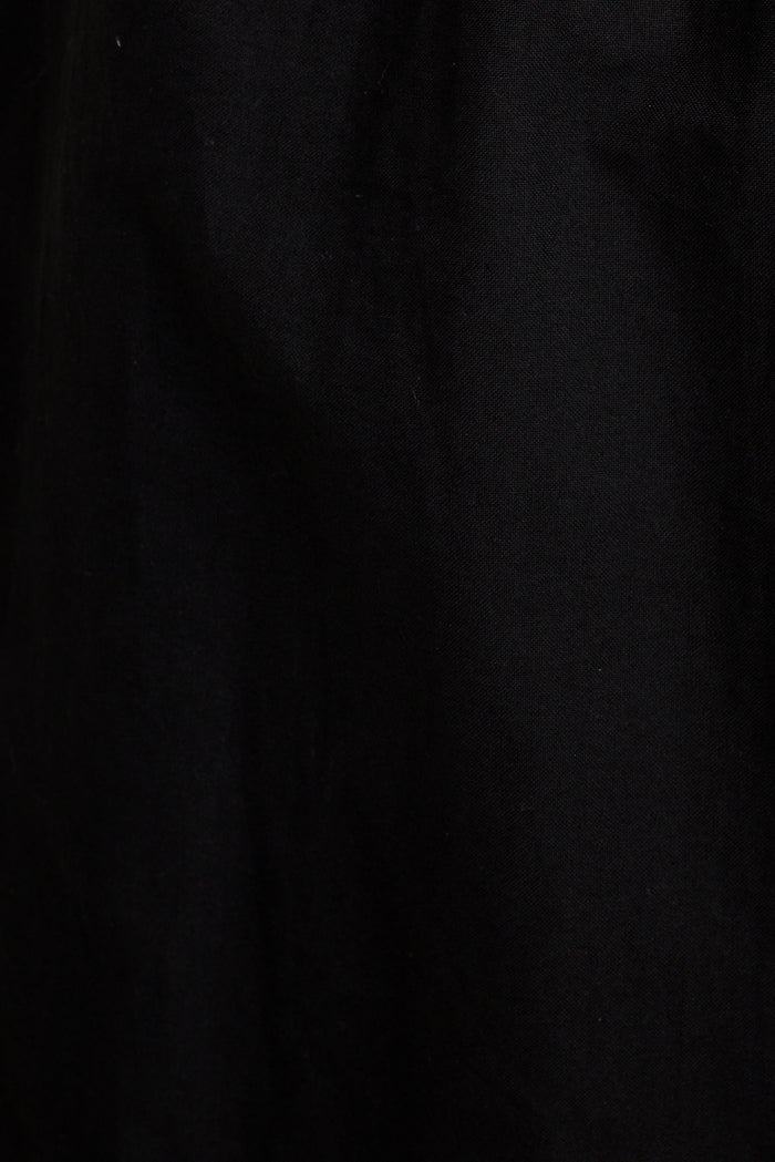 Tamanna Midi Shirt Dress in Black Cotton fabric