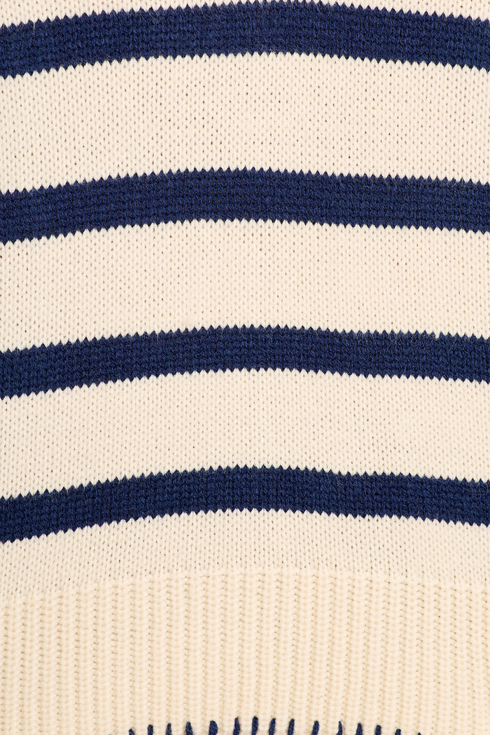 Milleny Knit in White and Navy Stripe fabric