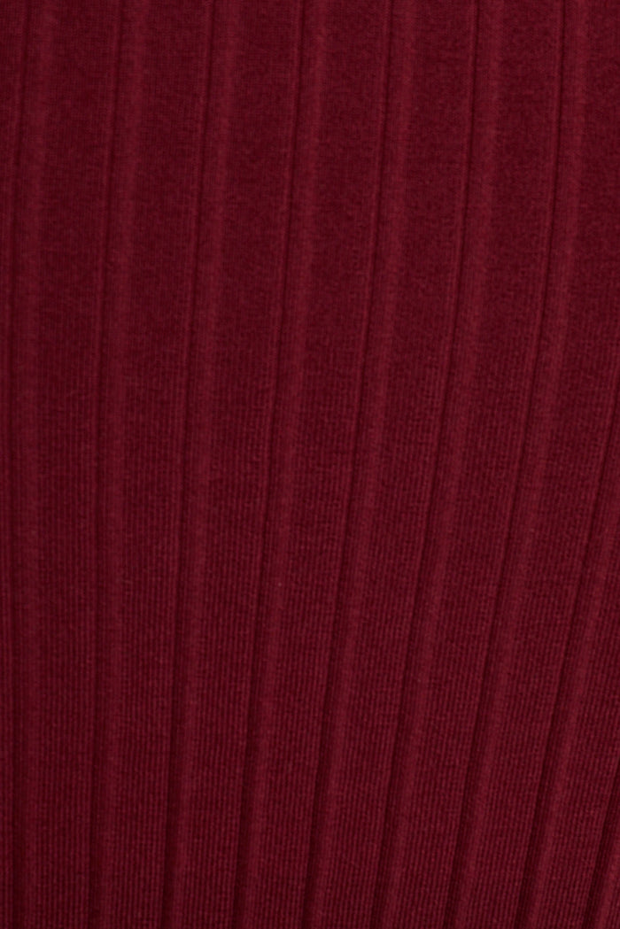 Patina Maxi Off Shoulder Knit Dress in Wine fabric