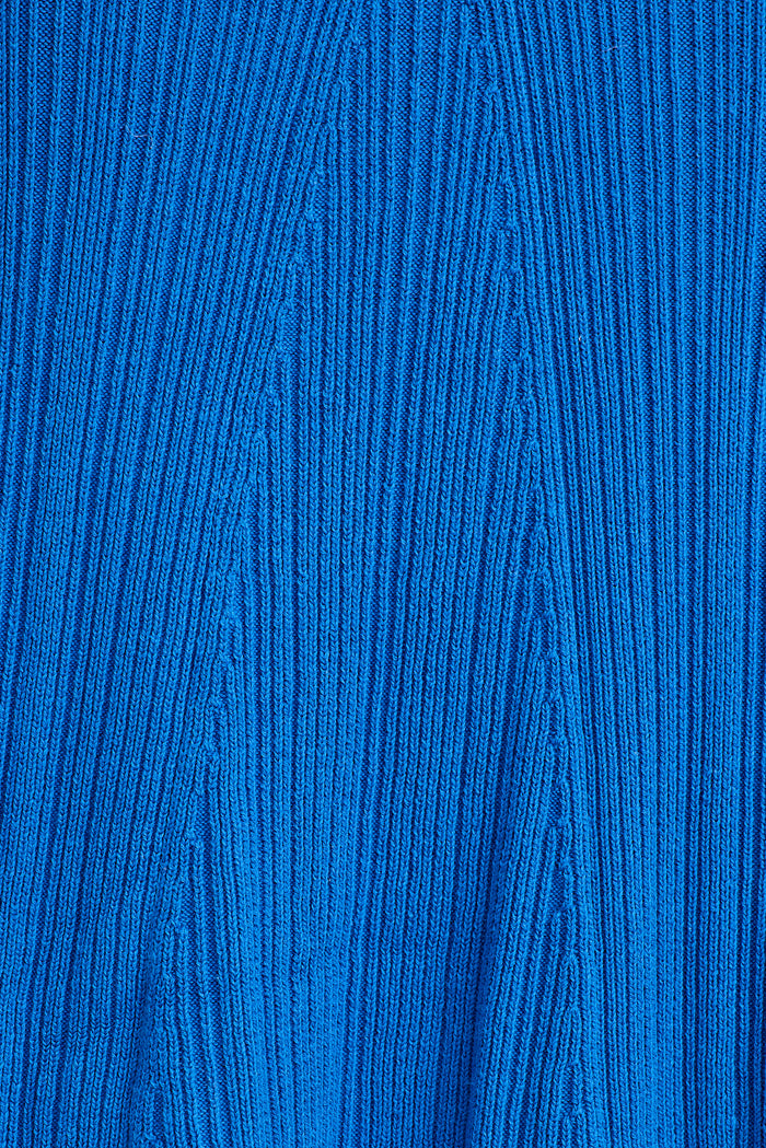 Armina Midi Knit Dress in Cerulean Blue Cotton fabric