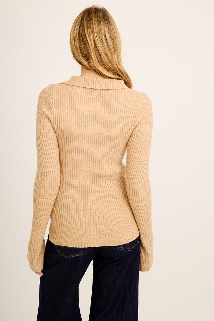 Antonia Knit in Light Brown back